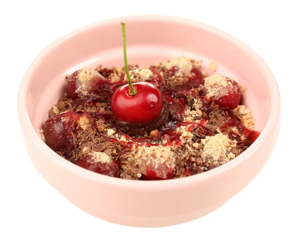 Tasty cherry dessert — Stock Photo, Image