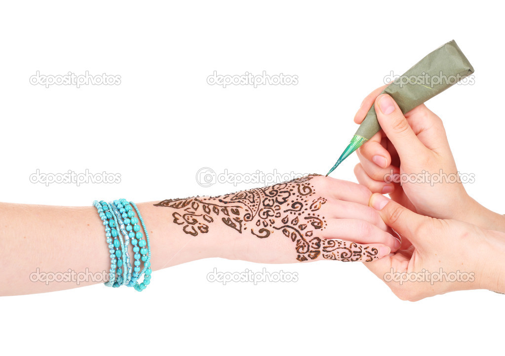 Mehndi on female hand