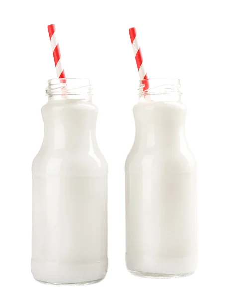 Botellas de leche — Foto de Stock