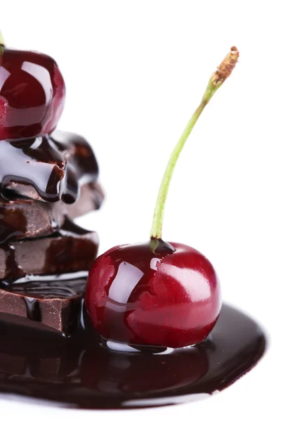 Cseresznye és csokoládé — Stock Fotó