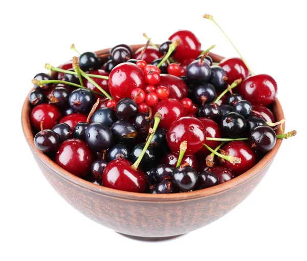 Summer berries in bowl — Stock Photo, Image