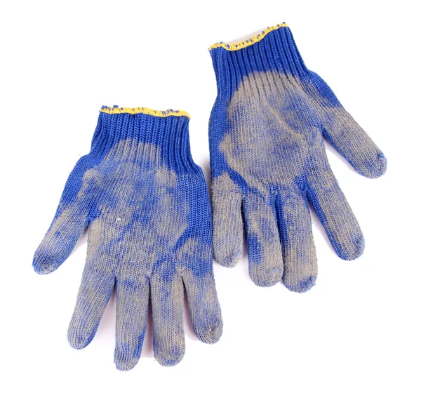 Dirty used fabric gloves — Stock Photo, Image