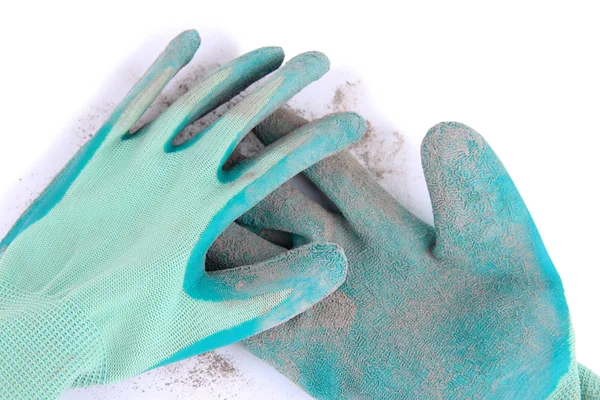 Dirty gebruikte rubber handschoenen — Stockfoto