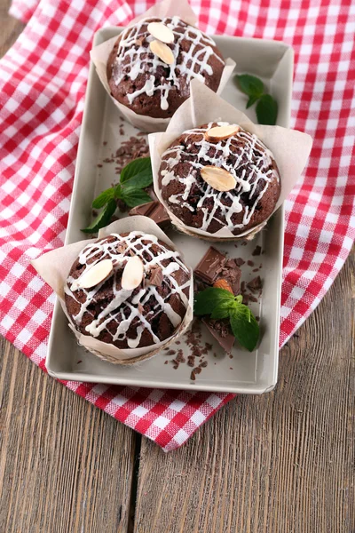 Cupcakes en mesa — Stockfoto