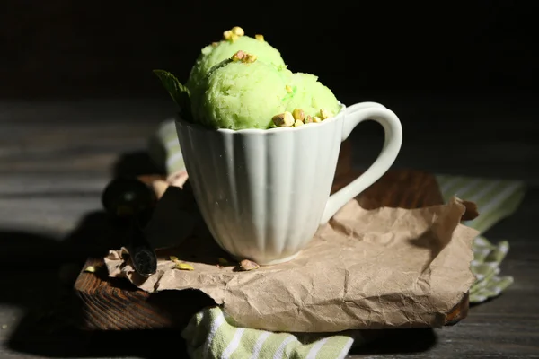 Helado de pistacho — Foto de Stock