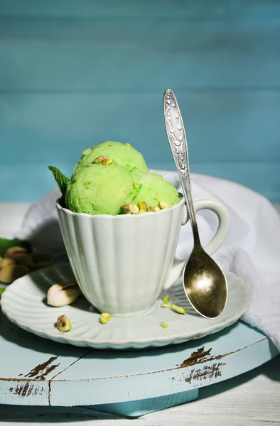 Helado de pistacho — Foto de Stock