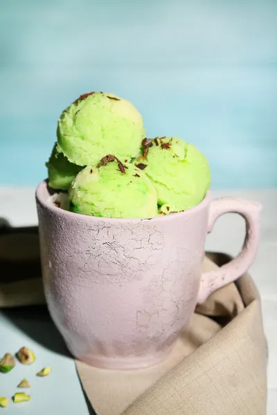 Helado de pistacho — Foto de Stock