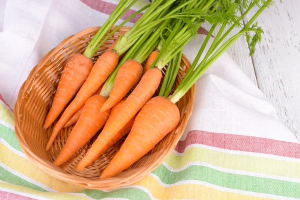 Fresh carrot in basket — Stock Photo, Image