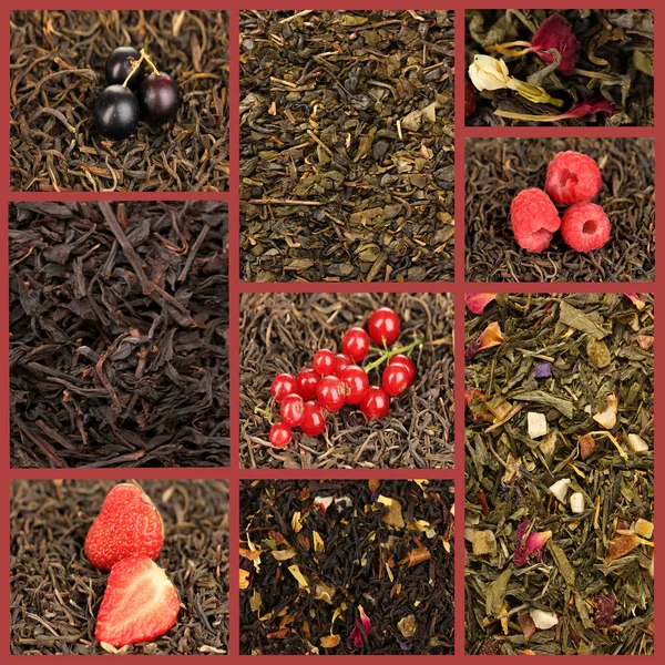 Collage di tè — Foto Stock
