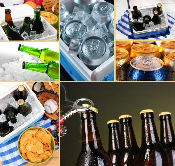 Bier collage — Stockfoto