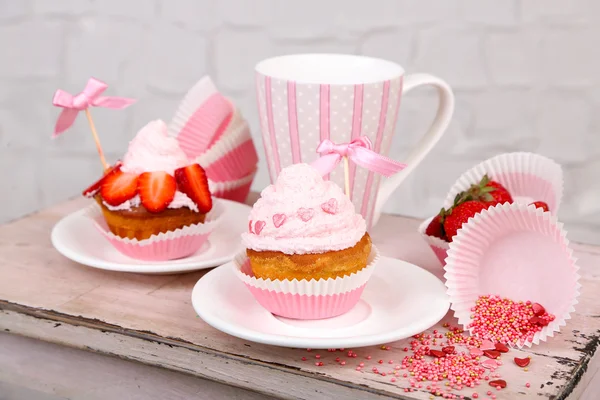 Tasty cup cakes — Stock Photo, Image