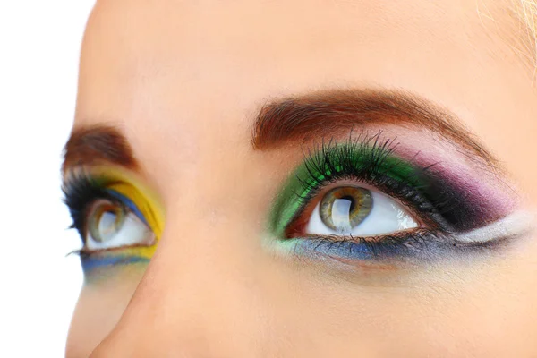Schöne Augen mit hellem Make-up, Nahaufnahme — Stockfoto