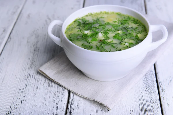 Delicious green soup — Stock Photo, Image