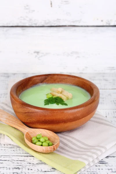 Tasty peas soup — Stock Photo, Image