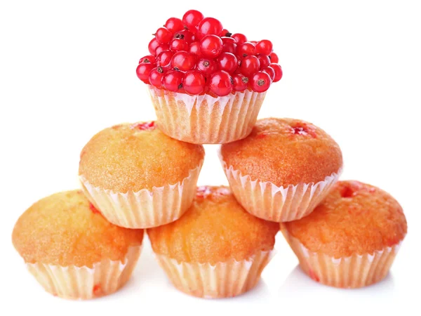 Muffins mit roten Johannisbeeren — Stockfoto