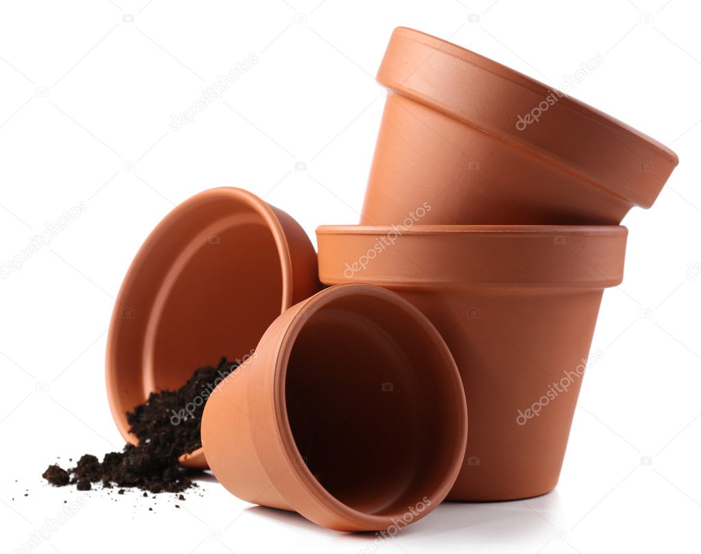 Clay flower pots