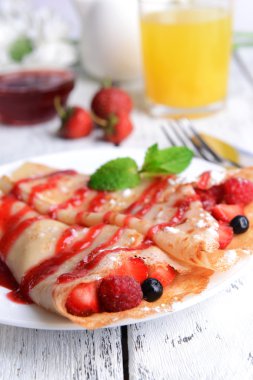 çilek ile Pancakes