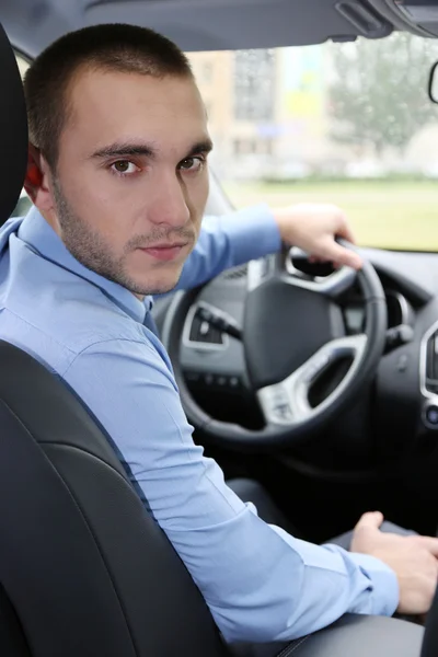 Man driving car — Stock Photo, Image