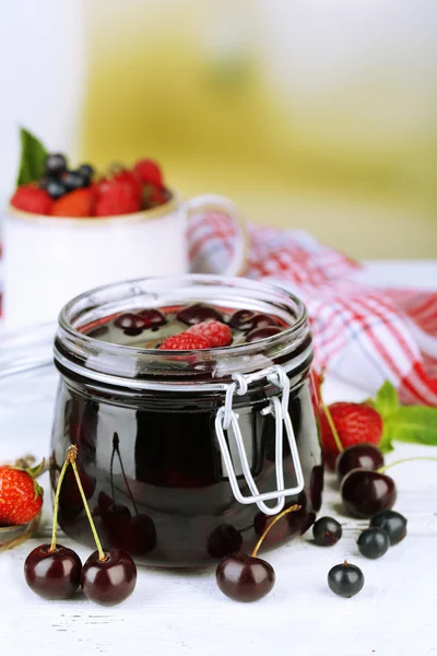 Jam with berries — Stock Photo, Image