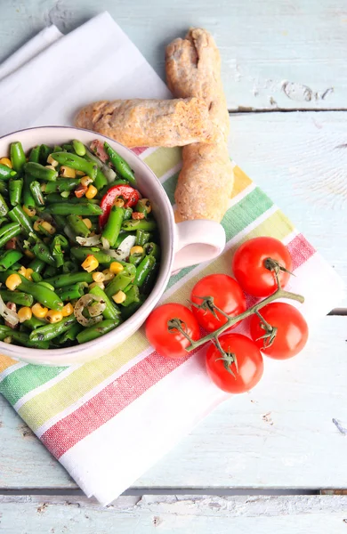 緑色の豆のサラダ — ストック写真