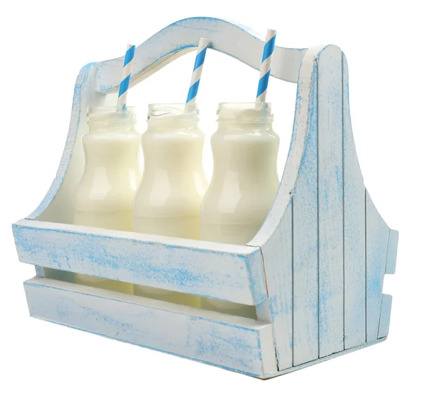 Leche en botellas — Foto de Stock