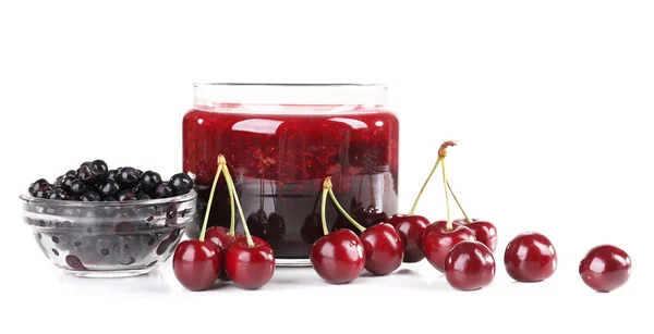 Berries jam in jar — Stock Photo, Image