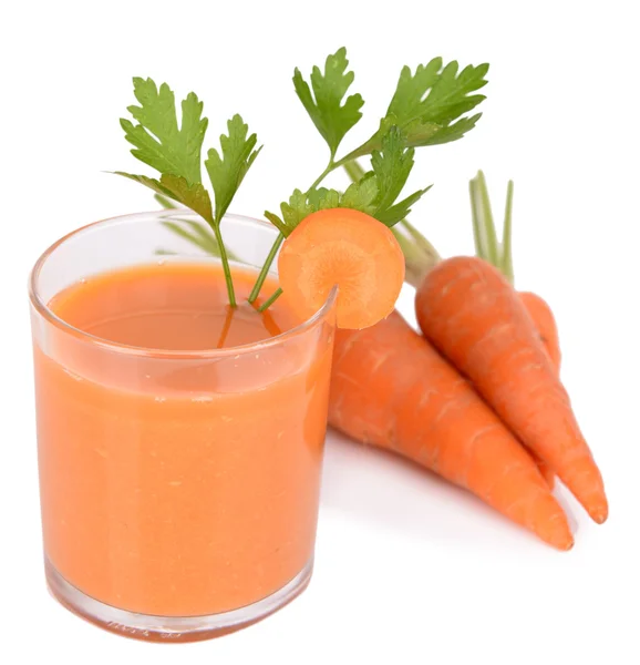 Glass of carrot juice — Stock Photo, Image