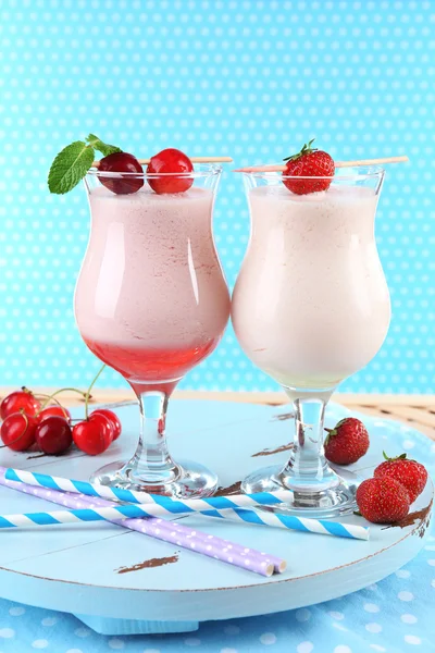 Lezzetli milkshakes — Stok fotoğraf