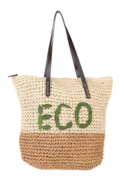 Summer wicker Eco bag — Stock Photo, Image