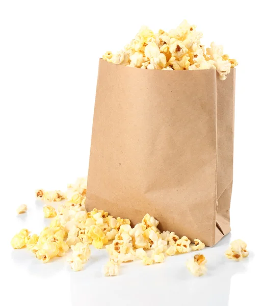 Popcorn in paper bag — Stock Photo, Image
