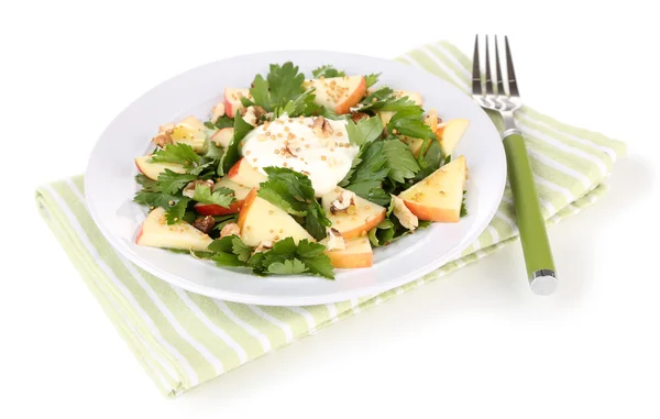 Salad with apples, walnuts and cheese — Stock Photo, Image