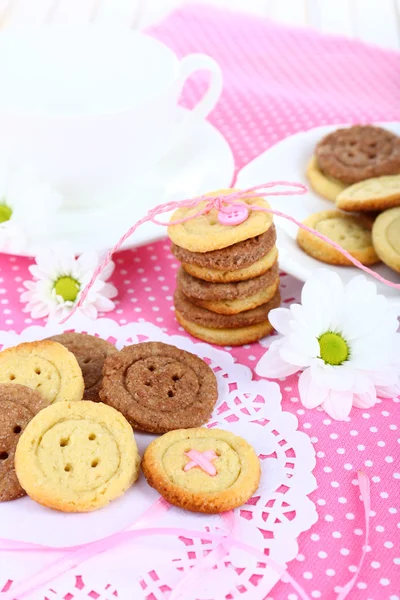 Galletas de azúcar en forma de botones — Foto de Stock