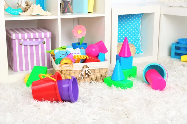 Brinquedos na sala de crianças — Fotografia de Stock