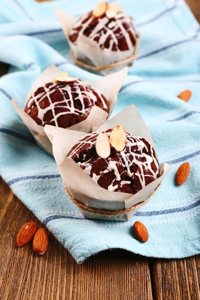 Cupcakes met noten — Stockfoto