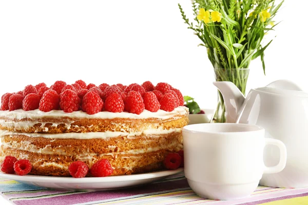 Cake with fresh berries — Stock Photo, Image