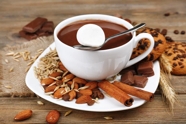 Xícara de chocolate quente — Fotografia de Stock