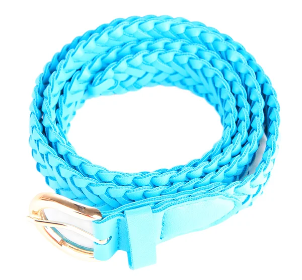 Blue leather belt — Stock Photo, Image