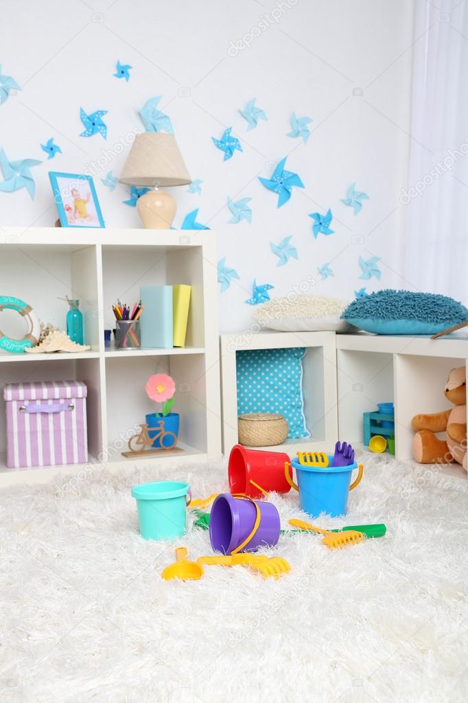 Toys in children room