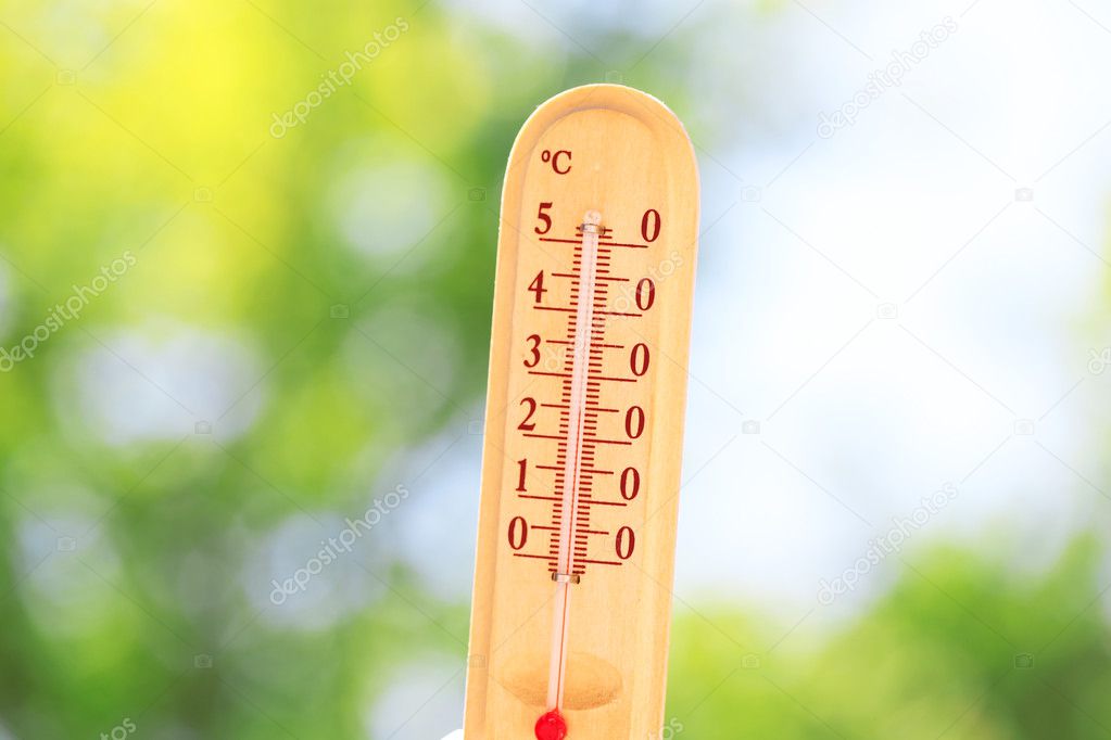Thermometer on nature