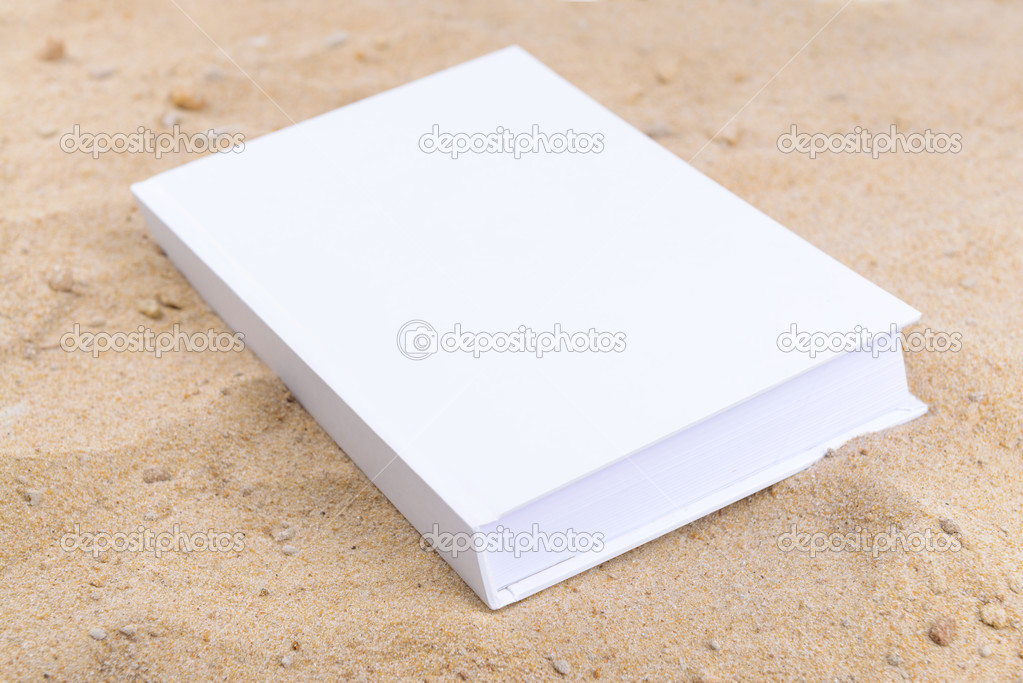 White book on sand