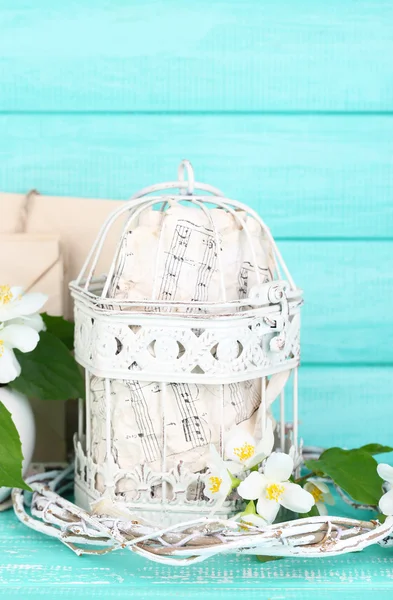 Beautiful spring composition with jasmine flowers — Stock Photo, Image