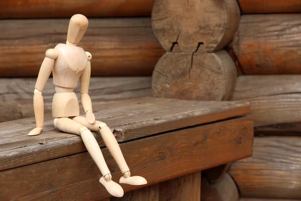 Trä utgör marionett — Stockfoto