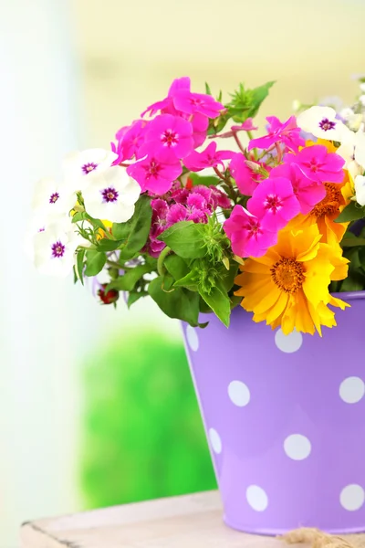 Bouquet of  flowers in decorative vase — Stock Photo, Image