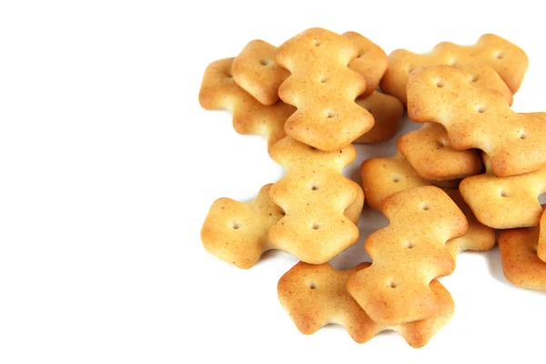 Leckere Cracker isoliert auf weiß — Stockfoto