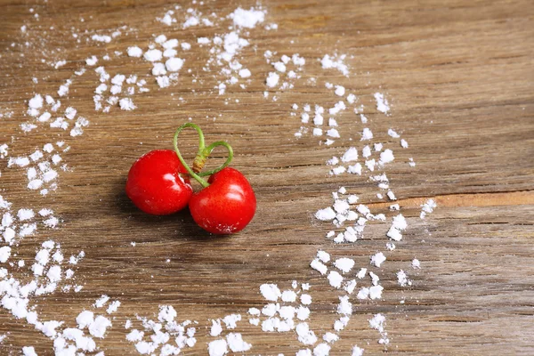 Cerises douces sur table en bois — Photo