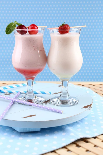 Delicious milkshakes, close-up — Stock Photo, Image