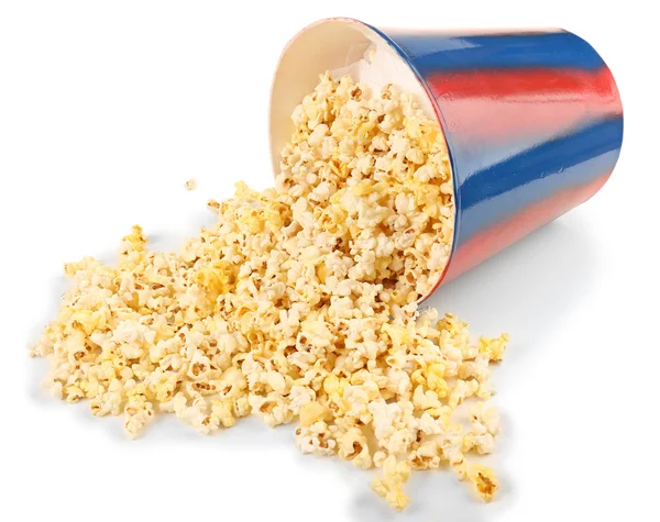Popcorn diisolasi dengan warna putih — Stok Foto