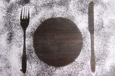 çatal un masa yakın çekim üzerinde yapılmış olan