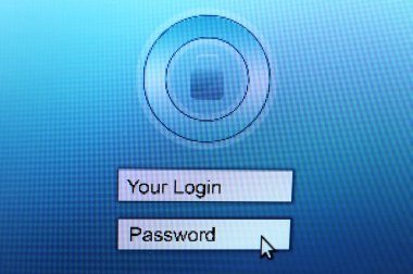 Kullanıcı adı ve şifre monitör ekranında