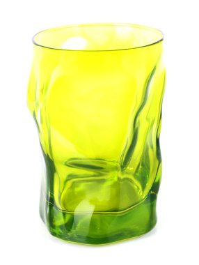 renkli cam üzerine beyaz izole